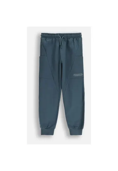 Pantaloni copii - trening captusiti - gri - bumbac