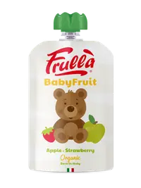 Piure pentru copii din mar si capsuni Baby Fruit Bio, 100g, Frulla