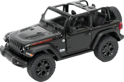 Mașinuță metalică Kinsmart - 2018 Jeep Wrangler Open Top, 1:34, negru
