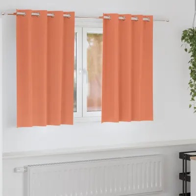 vidaXL Perdele Opaque cu Inel 2 buc. Terracota 140 x 140 cm Poliester