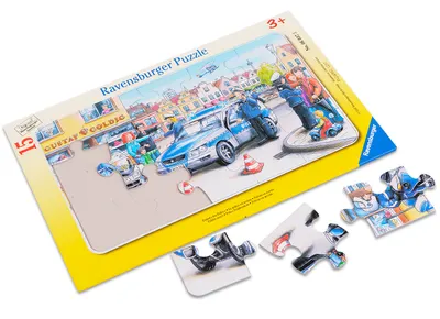 Puzzle Ravensburger din 15 de piese - Blocajul politiei
