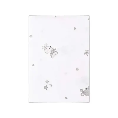 Cearsaf de pat Lorelli 150 x 100 cm Little Rabbits Grey