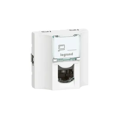 RJ45 priza Mosaic - rear pluggable - category 5e UTP - 8 contacts - alb