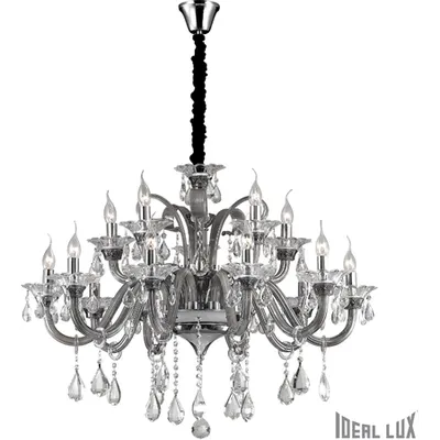 candelabru Colossal, 15 becuri, dulie E14, D:950 mm, H:900/1800 mm, Gri