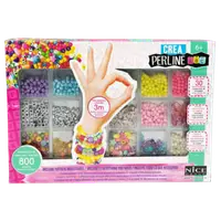 Kit creativ DIY - coliere si bratari cu margele, 800 piese, Perline ABC