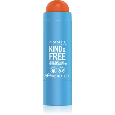 Rimmel Kind & Free machiaj multifuncțional pentru ochi, buze și față culoare 004 Tangerine Dream 5 g