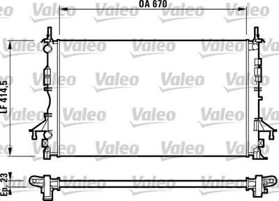 Radiator motor potrivit RENAULT ESPACE IV, LAGUNA II, VEL SATIS 1.6-2.2D