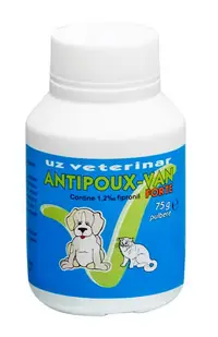 Pudra Antiparazitara Caini/ Pisici, Antipoux Van Forte, 75 g