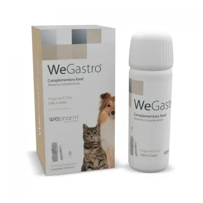 WEPHARM WeGastro, supliment sistem digestiv câini, suspensie orală WEPHARM WeGastro, XS-XL, supliment sistem digestiv câini și pisici, flacon, 60ml suspensie orală