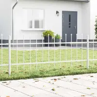 vidaXL Gard de Grădină WOERDEN 7 buc. 11,9 x 0,6 m Alb