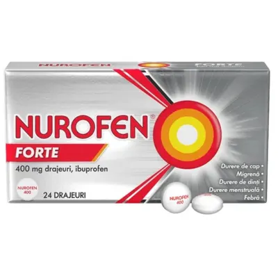 Nurofen Forte 400 mg, Reckitt Benkiser | 24 drajeuri