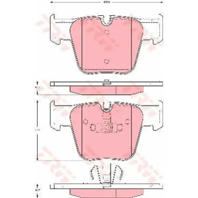 Set placute frana, frana disc TRW GDB1674