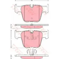 Set placute frana, frana disc TRW GDB1674