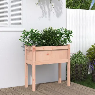 Gossi jardiniera de gradina cu picioare 70x31x70cm lemn masiv douglas