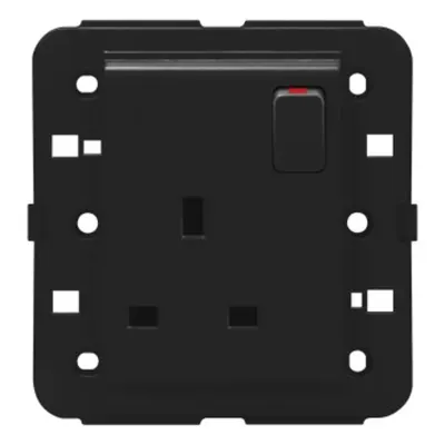 SWITCHED SOCKET-OUTLET - Standard englez - 2P+E 13 A - BLACK - CProiector HORUS