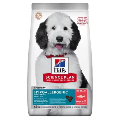 Hrana uscata caini, Hill's Science Plan Canine Adult Large Breed Hypoallergenic No Grain, 12 kg