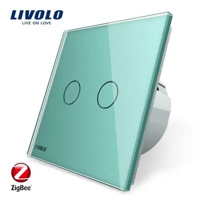 Intrerupator dublu ZigBee Verde