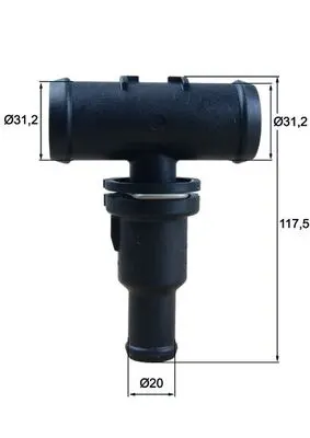 Termostat lichid racire (75 C, in carcasa) potrivit AUDI A3; VW BEETLE, GOLF VI, JETTA IV 2.0 09.04-07.16
