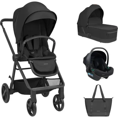 Cărucior combinat 3în1 KikkaBoo – Mia, negru