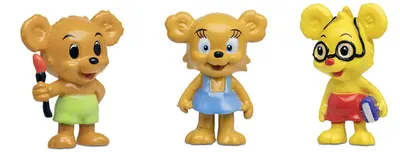 Set figurine Pippi - Bamse, Brum, Nalle-Maja și Teddy