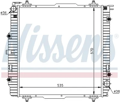 Radiator racire motor potrivit MERCEDES G (W461), G (W463) 2.3-5.5