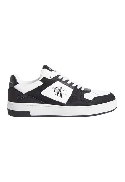 Pantofi sport din piele cu detaliu logo - Alb/Negru