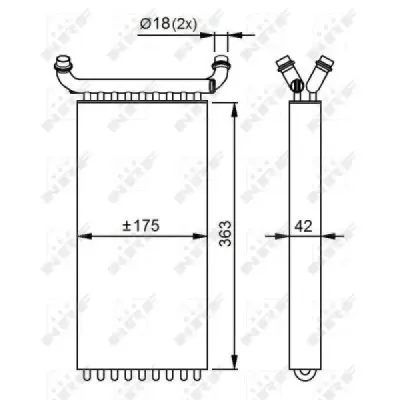 Schimbator caldura, incalzire habitaclu NRF 54293
