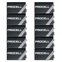 Baterii 9V 6LR61, cutie 10 bucati, Duracell Procell ECO Industrial