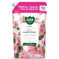 Sapun de Maini Rezerva, Trandafir, Aura Care, 900+100 ml