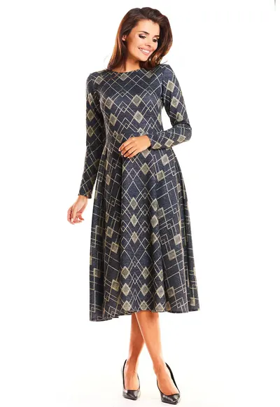 Rochie dama Poliester - M183 - negru/auriu - Auriu/Negru