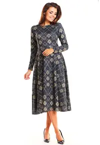 Rochie dama Poliester - M183 - negru/auriu - Auriu/Negru