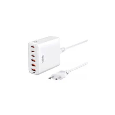 Incarcator retea cu cablaj 1.5m XO 75W ,6 USB 3USB-A / 3USB-C Cod: XO-L133
