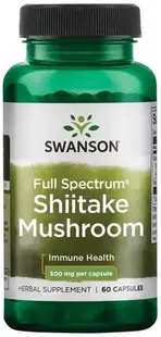 Full Spectrum Shiitake Mushroom, 500 mg, 60 capsule, Swanson