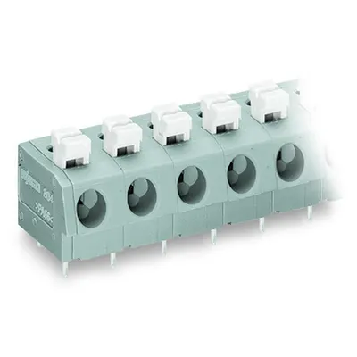 PCB terminal block; push-button; 2.5 mm²; Pin spacing 7.5 mm; 10-pole; Push-in CAGE CLAMP®; 2,50 mm²; gray