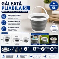 Galeata pliabila, cu maner, Marime M - 5 Litri