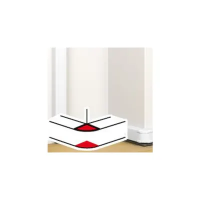 Unghi extern 85-120° - pentru 50x80 capac flexibil snap-on DLP trunking - alb