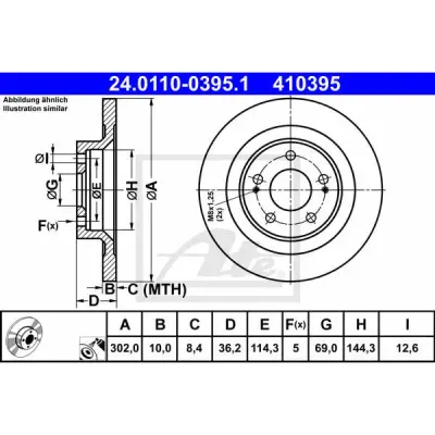 Disc frana ATE 24.0110-0395.1