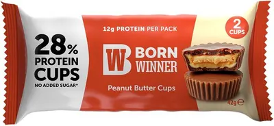 Protein Cups, unt de arahide, 42 g, Born Winner