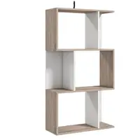 Biblioteca de perete, 3 rafturi, 60x24x111.4cm, alba HOMCOM | Aosom Romania