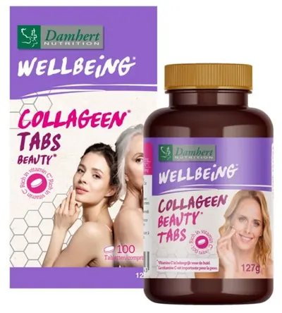 Colagen + Acid hialuronic și Vitamina C, 100 tablete, Damhert