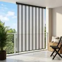 vidaXL Rulou textil Antracit și Alb 80 x 250 cm Țesătură și Aluminiu