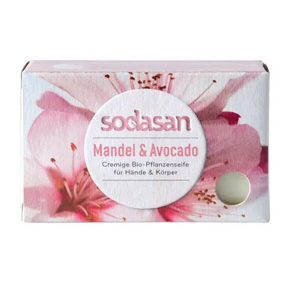 Sapun crema cu migdale si avocado ecologic 100g Sodasan