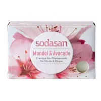 Sapun crema cu migdale si avocado ecologic 100g Sodasan