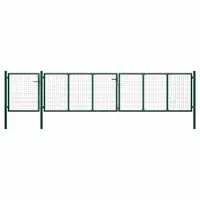 vidaXL Poartă de grădină din oțel 500x100 cm verde