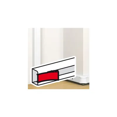 Extra capac adancime 45 - pentru capac flexibil snap-on DLP trunking - 2 m - antimicrobial