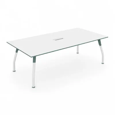 Masa conferinta Visionary cu blat din melamina si picioare metalice - dimensiuni W2200*D1100*H750 mm