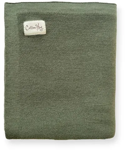 Pătură Merino Cotton Hug - 80 х 100 cm, măslin