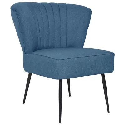 vidaXL Scaun cocktail, albastru, material textil