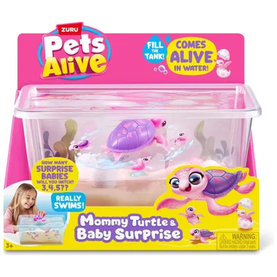 Set de joaca interactiv, Pets Alive, Mama testoasa si puii sai
