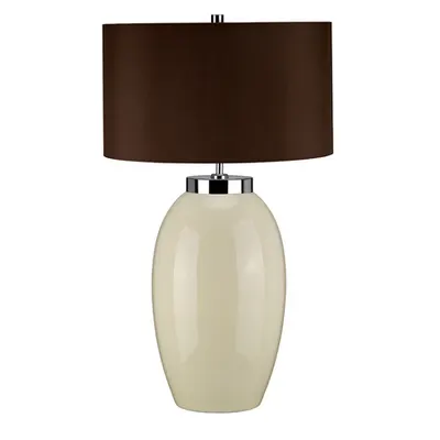 Veioza Victor 1 Light Large Table Lamp – Cream